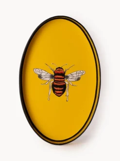 Bandeja decorativa pintada a mano con motivo de abeja Fauna