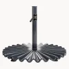 Base de sombrilla redonda Clamshell