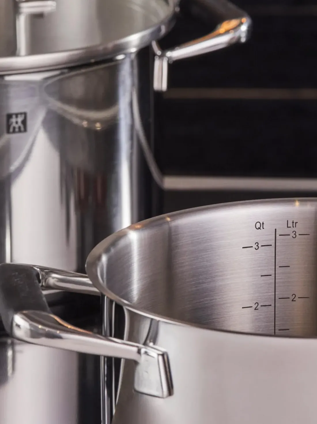Batería de cocina de acero inoxidable Poletto, 5 pzas.