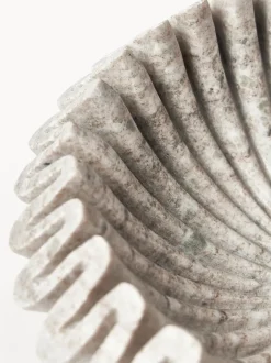 Bol decorativo artesanal de mármol Santorini, Ø 31 cm