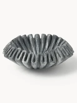 Bol decorativo artesanal de mármol Santorini, Ø 18 cm