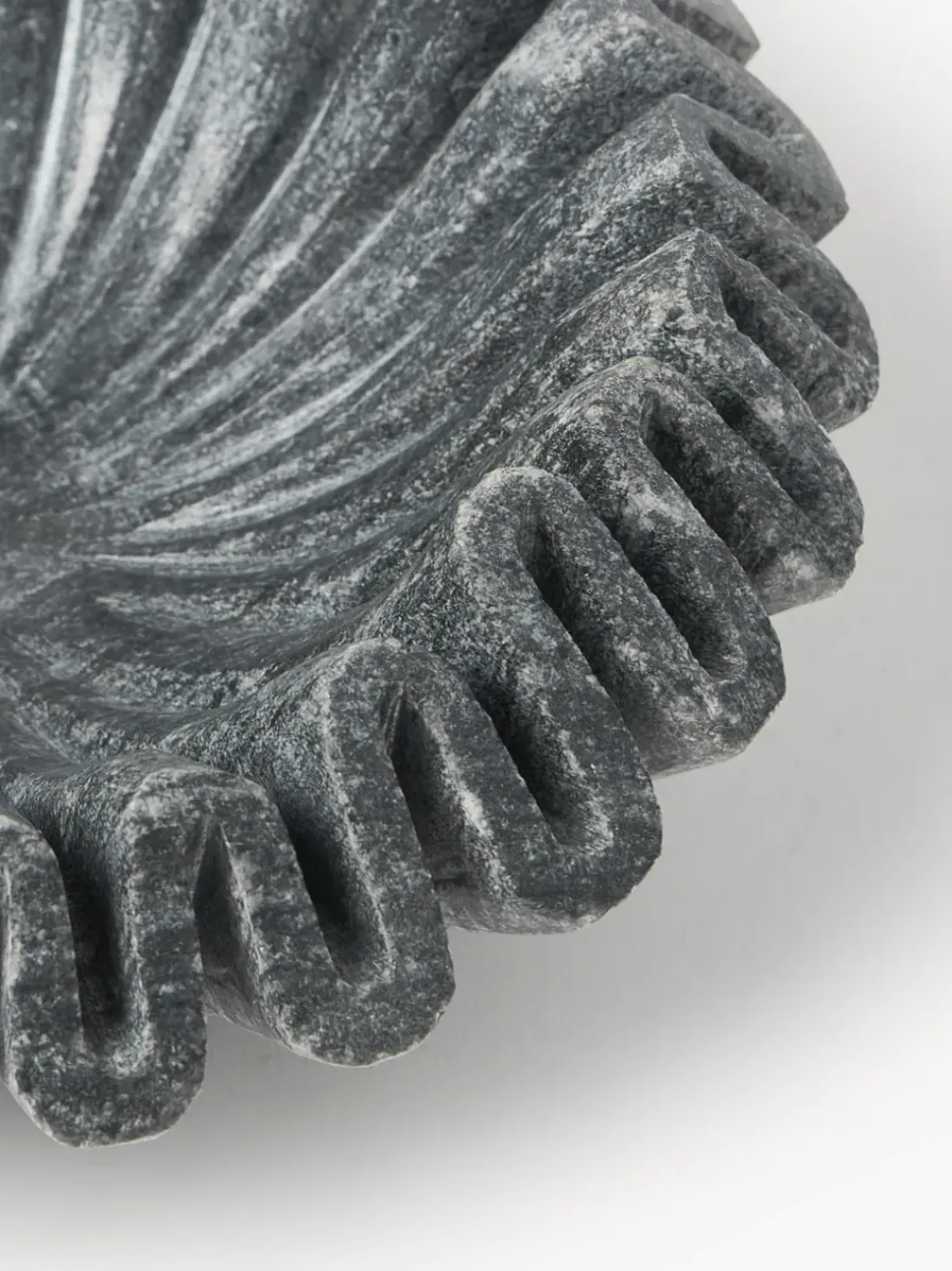 Bol decorativo artesanal de mármol Santorini, Ø 18 cm
