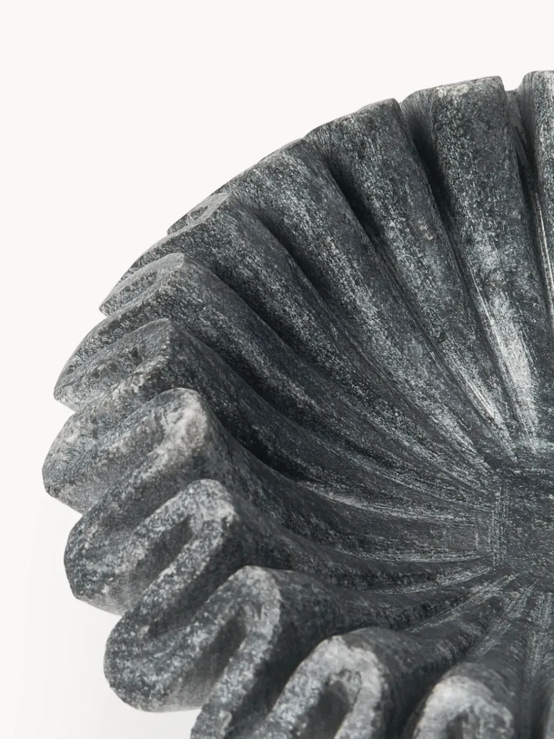 Bol decorativo artesanal de mármol Santorini, Ø 18 cm