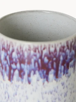 Bote pintado a mano de cerámica 70s