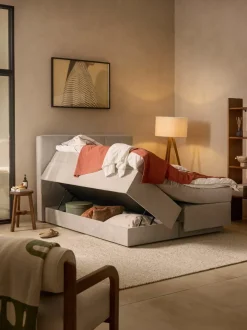 Cama continental con espacio de almacenamiento Oberon