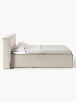Cama continental de pana Lennon
