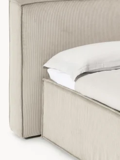 Cama continental de pana Lennon