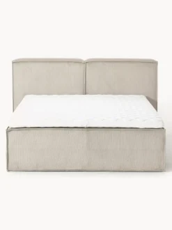 Cama continental de pana Lennon