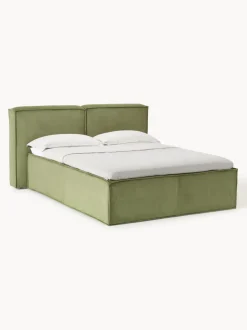 Cama continental de pana Lennon