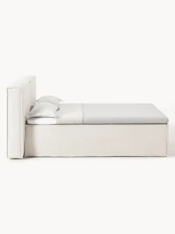 Cama continental en tejido bouclé Lennon