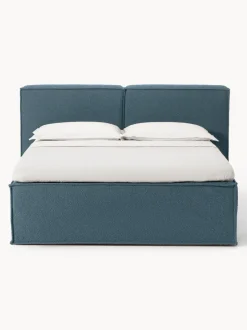 Cama continental en tejido bouclé Lennon