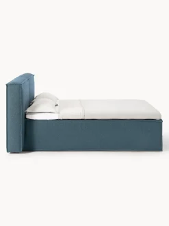 Cama continental en tejido bouclé Lennon