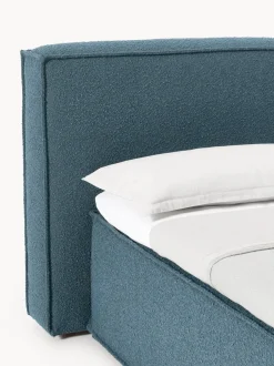 Cama continental en tejido bouclé Lennon