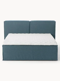 Cama continental en tejido bouclé Lennon
