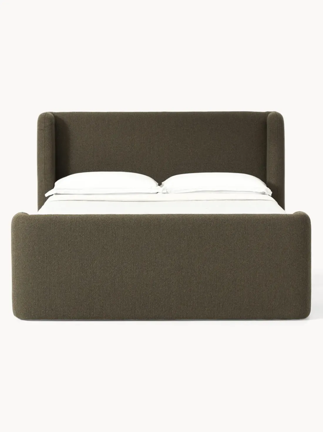 Cama continental en tejido bouclé Perla
