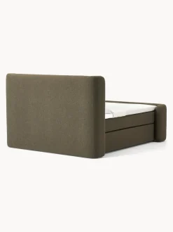 Cama continental en tejido bouclé Perla