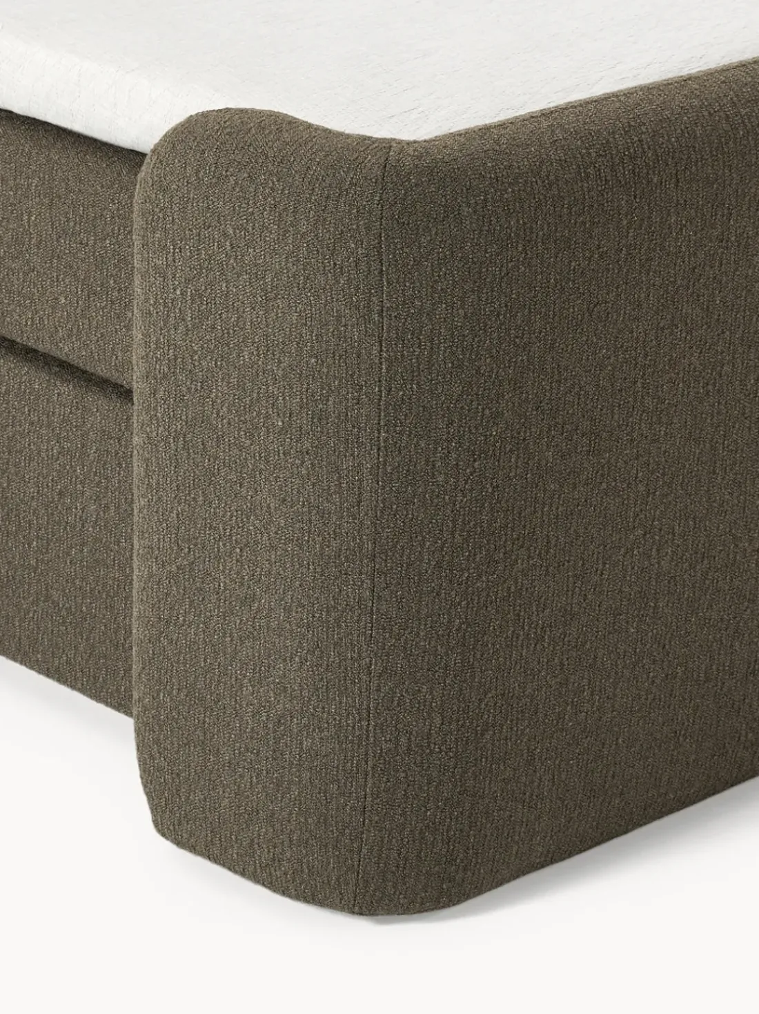 Cama continental en tejido bouclé Perla