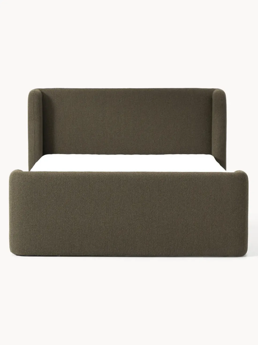 Cama continental en tejido bouclé Perla