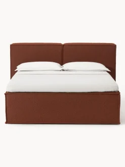 Cama continental en tejido bouclé Lennon