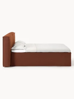 Cama continental en tejido bouclé Lennon