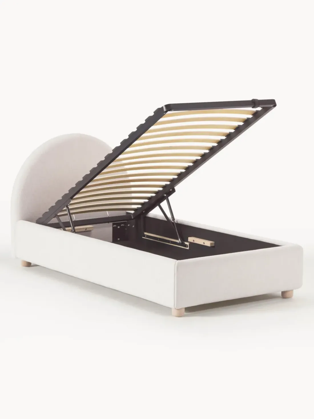 Cama individual Ebba, con espacio de almacenamiento
