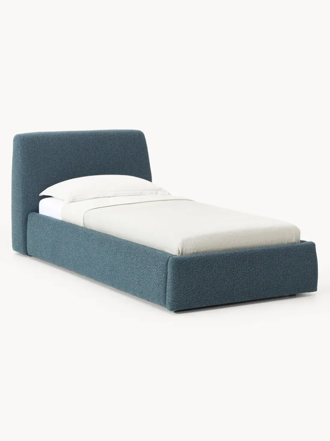 Cama individual en tejido bouclé Cloud