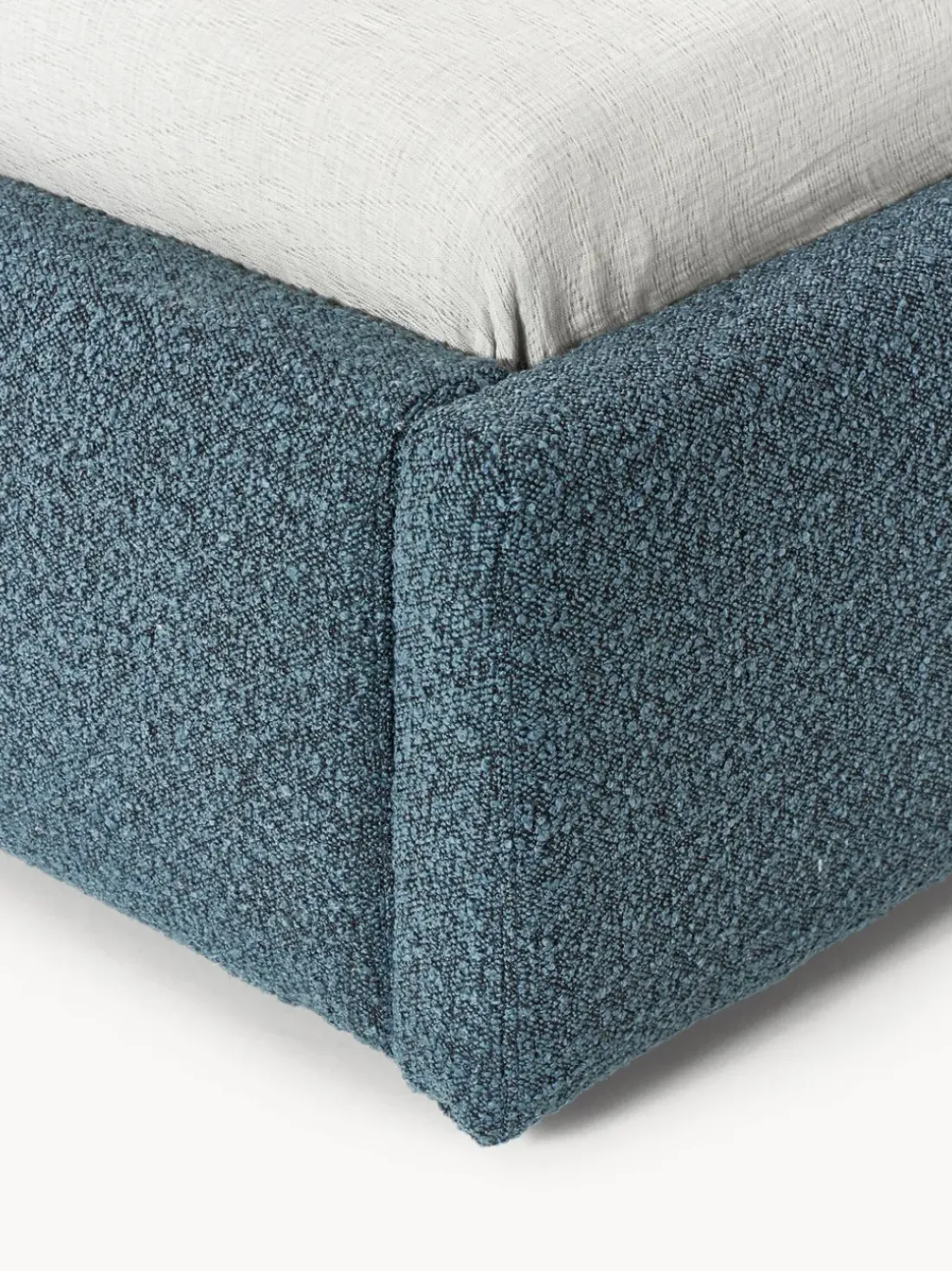 Cama individual en tejido bouclé Cloud