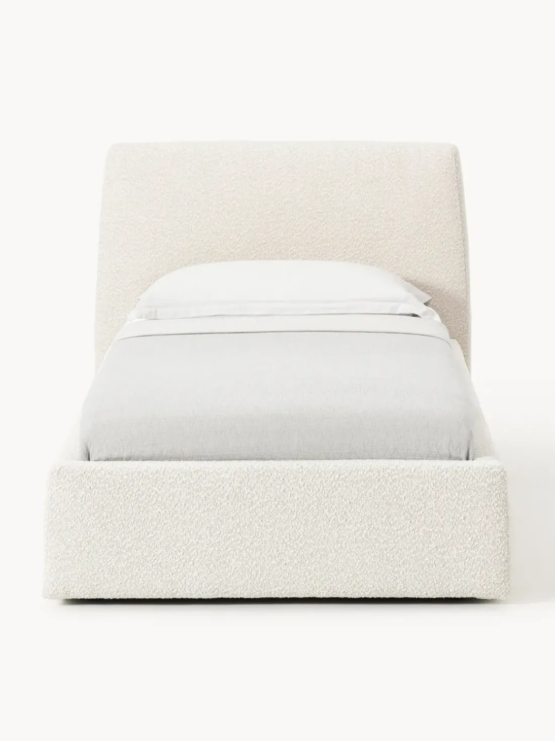 Cama individual en tejido bouclé Cloud