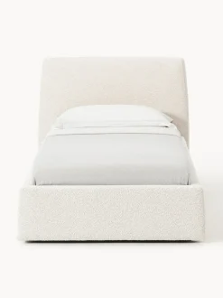 Cama individual en tejido bouclé Cloud