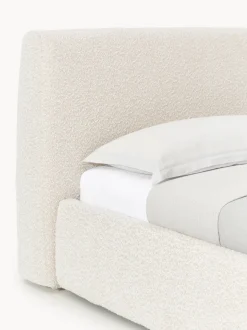 Cama individual en tejido bouclé Cloud