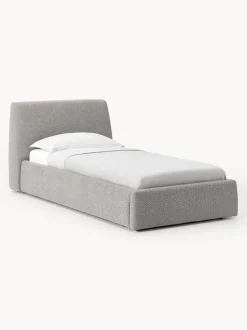 Cama individual en tejido bouclé Cloud