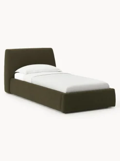 Cama individual en tejido bouclé Cloud