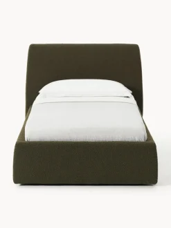 Cama individual en tejido bouclé Cloud