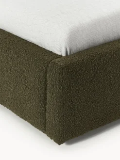 Cama individual en tejido bouclé Cloud