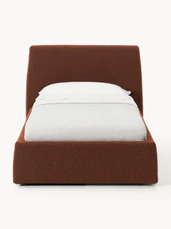 Cama individual en tejido bouclé Cloud