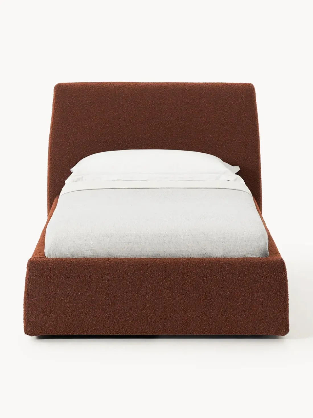 Cama individual en tejido bouclé Cloud
