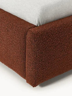Cama individual en tejido bouclé Cloud