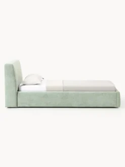 Cama individual tapizada con espacio de almacenamiento Cloud