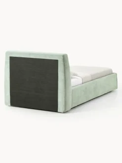 Cama individual tapizada con espacio de almacenamiento Cloud