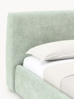 Cama individual tapizada con espacio de almacenamiento Cloud