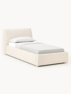 Cama individual tapizada con espacio de almacenamiento Cloud