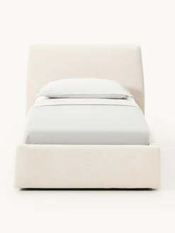 Cama individual tapizada con espacio de almacenamiento Cloud