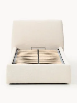 Cama individual tapizada con espacio de almacenamiento Cloud