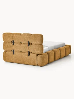 Cama individual tapizada en borreguillo bouclé Tayla