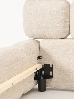Cama individual tapizada en borreguillo bouclé Tayla