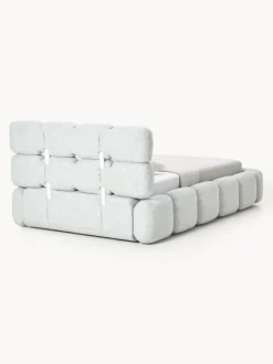 Cama individual tapizada en borreguillo bouclé con espacio de almacenamiento Tayla