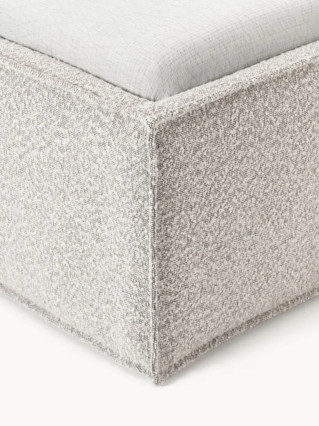 Cama individual tapizada en tejido bouclé con espacio de almacenamiento Dream