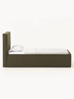 Cama individual tapizada en tejido bouclé Dream