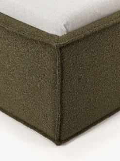Cama individual tapizada en tejido bouclé Dream