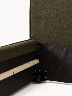 Cama individual tapizada en tejido bouclé Dream